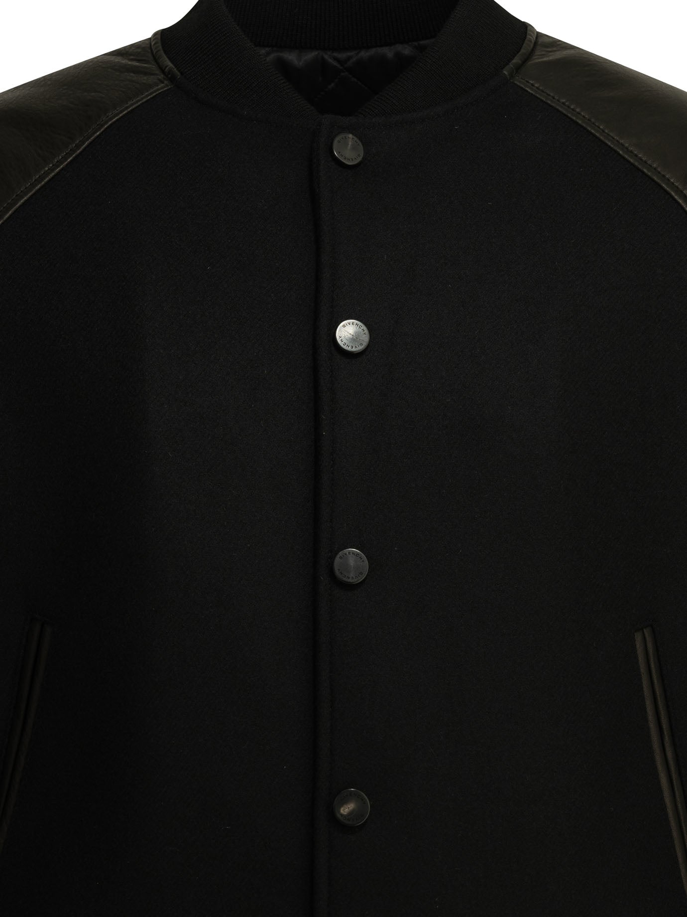 Givenchy Wool bomber jacket with reverse logo - Black