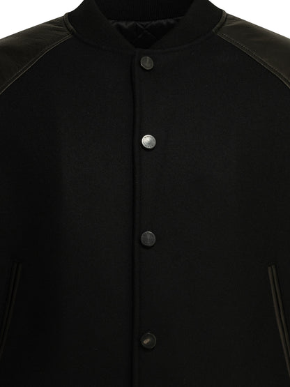 Givenchy Wool bomber jacket with reverse logo - Black
