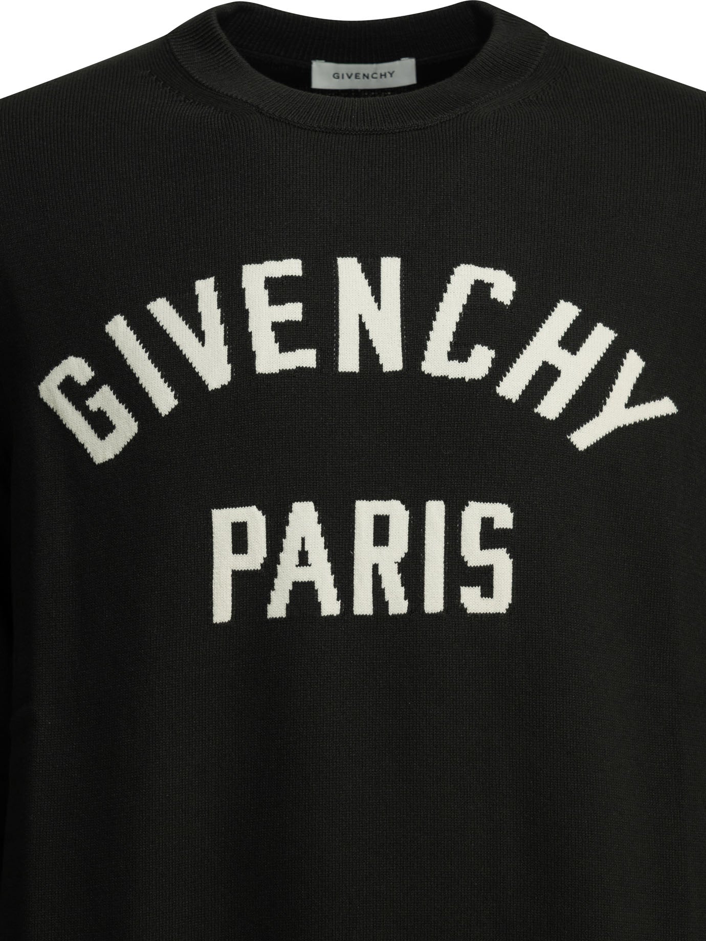 Givenchy "Couture Seam" Crew-Neck Sweater - Black