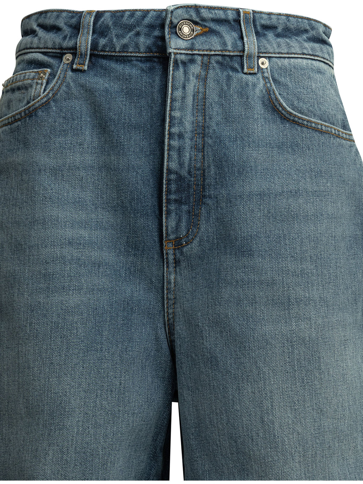 Givenchy "Cocoon" Wide-Leg Jeans - Light Blue