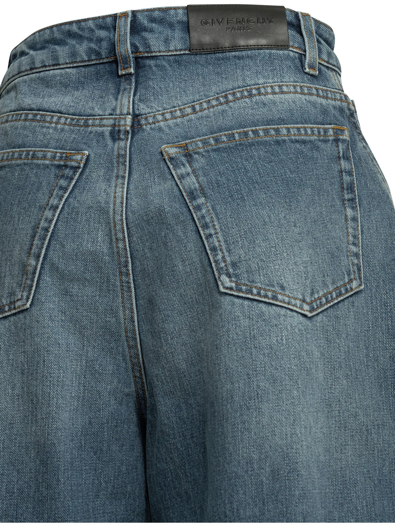 Givenchy "Cocoon" Wide-Leg Jeans - Light Blue