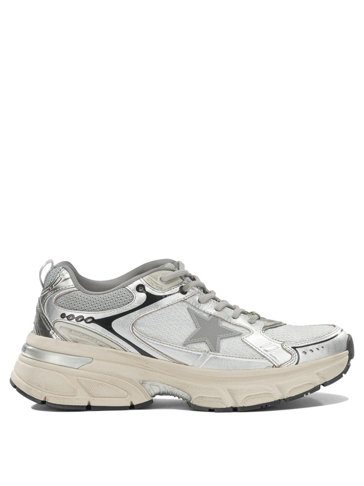 Golden Goose "Lightstar" low sneakers - Silver