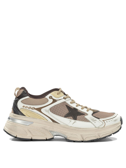 Golden Goose "Lightstar" Low-Top Sneakers - Beige
