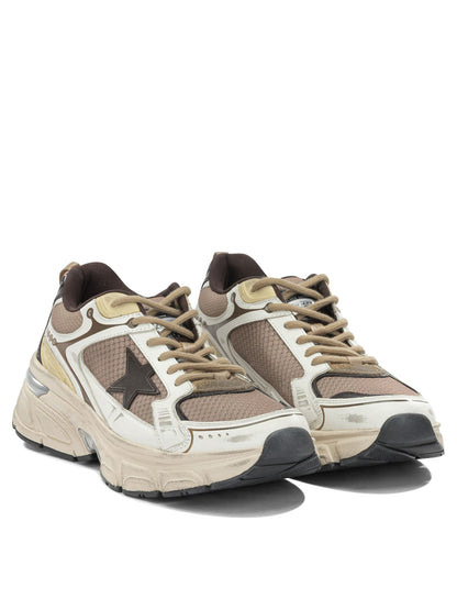 Golden Goose "Lightstar" Low-Top Sneakers - Beige