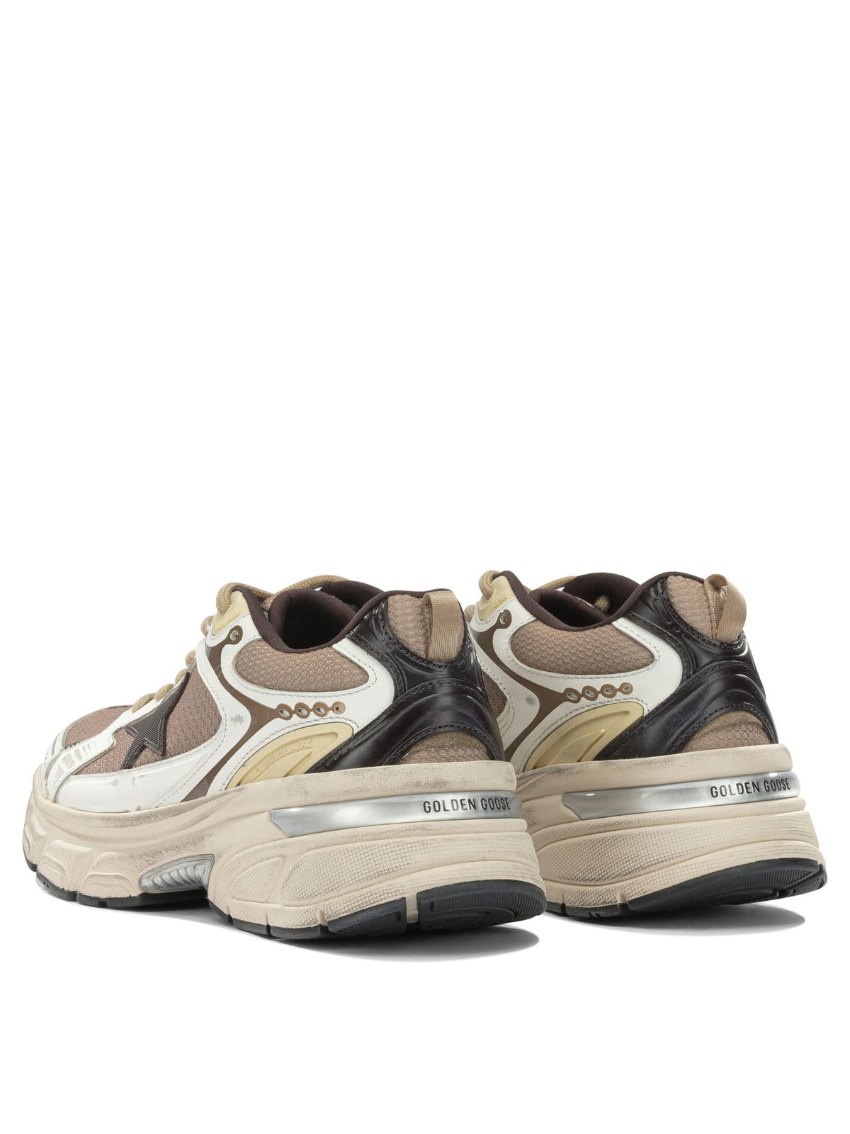 Golden Goose "Lightstar" Low-Top Sneakers - Beige