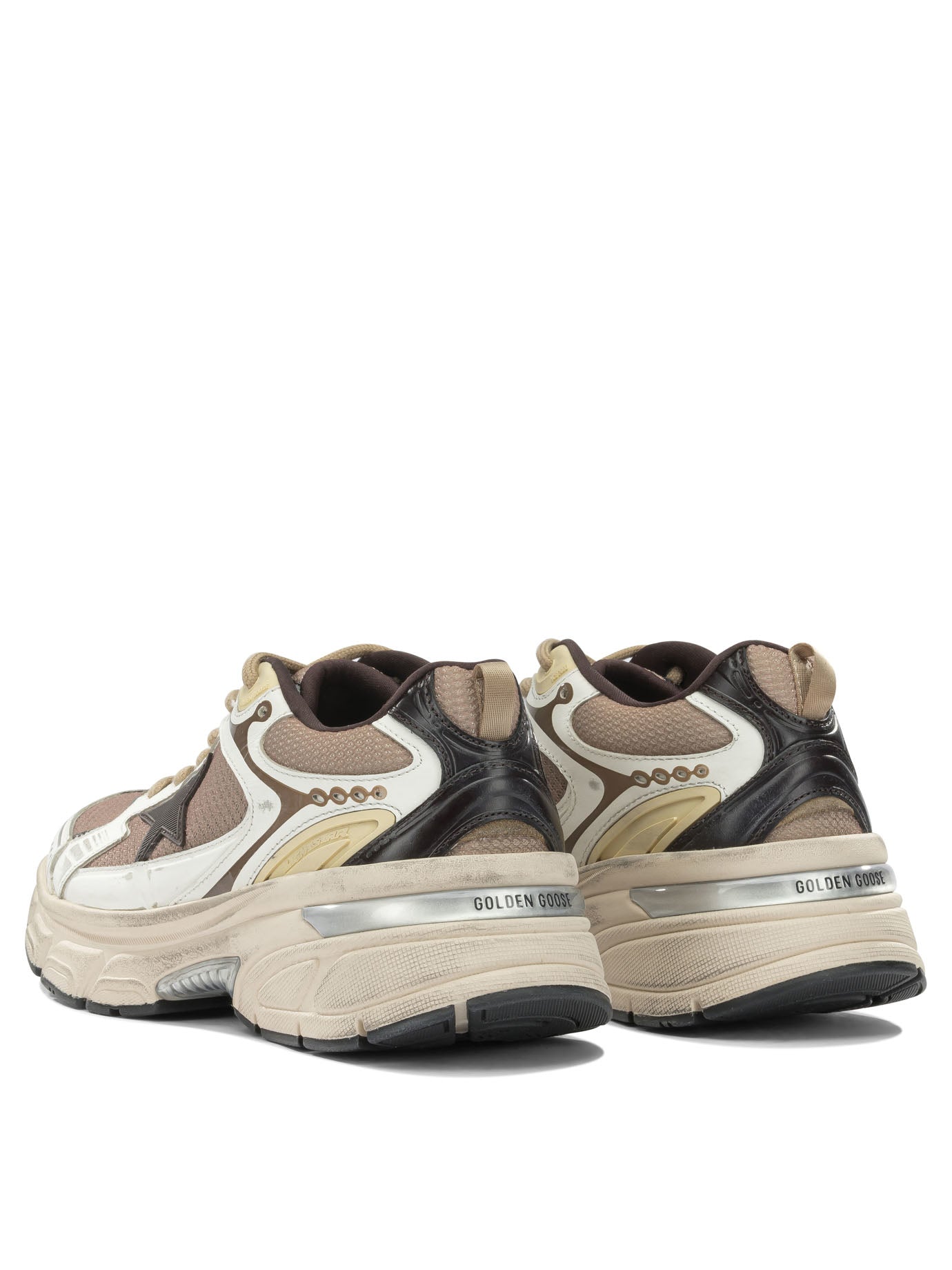 Golden Goose "Lightstar" Low-Top Sneakers - Beige
