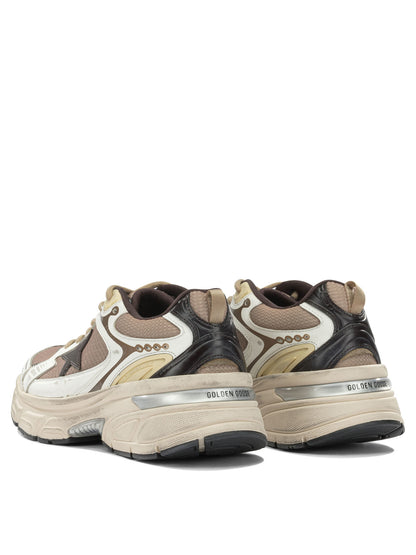 Golden Goose "Lightstar" Low-Top Sneakers - Beige