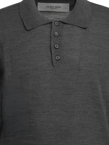Golden Goose Wool Polo Sweater - Grey