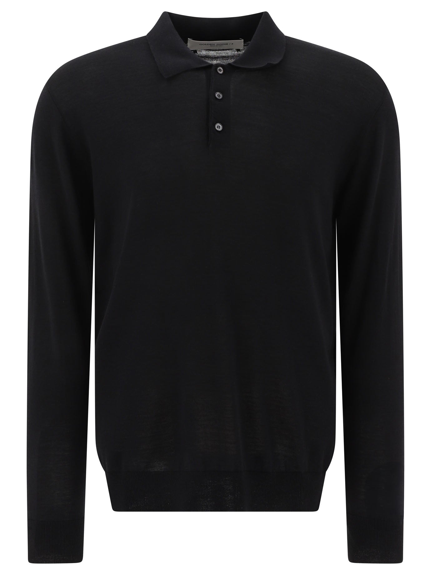 Golden Goose Wool Polo Sweater - Black