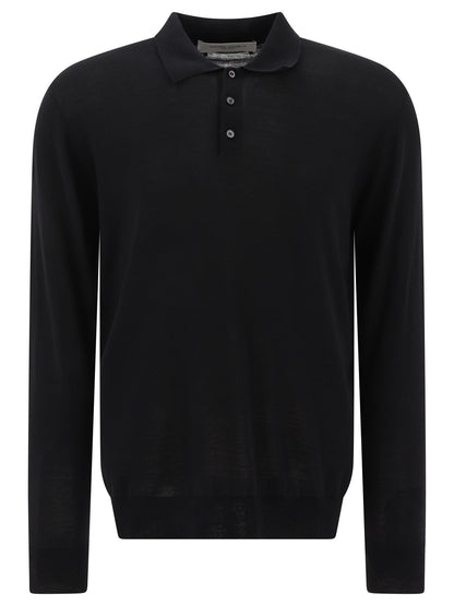 Golden Goose Wool Polo Sweater - Black