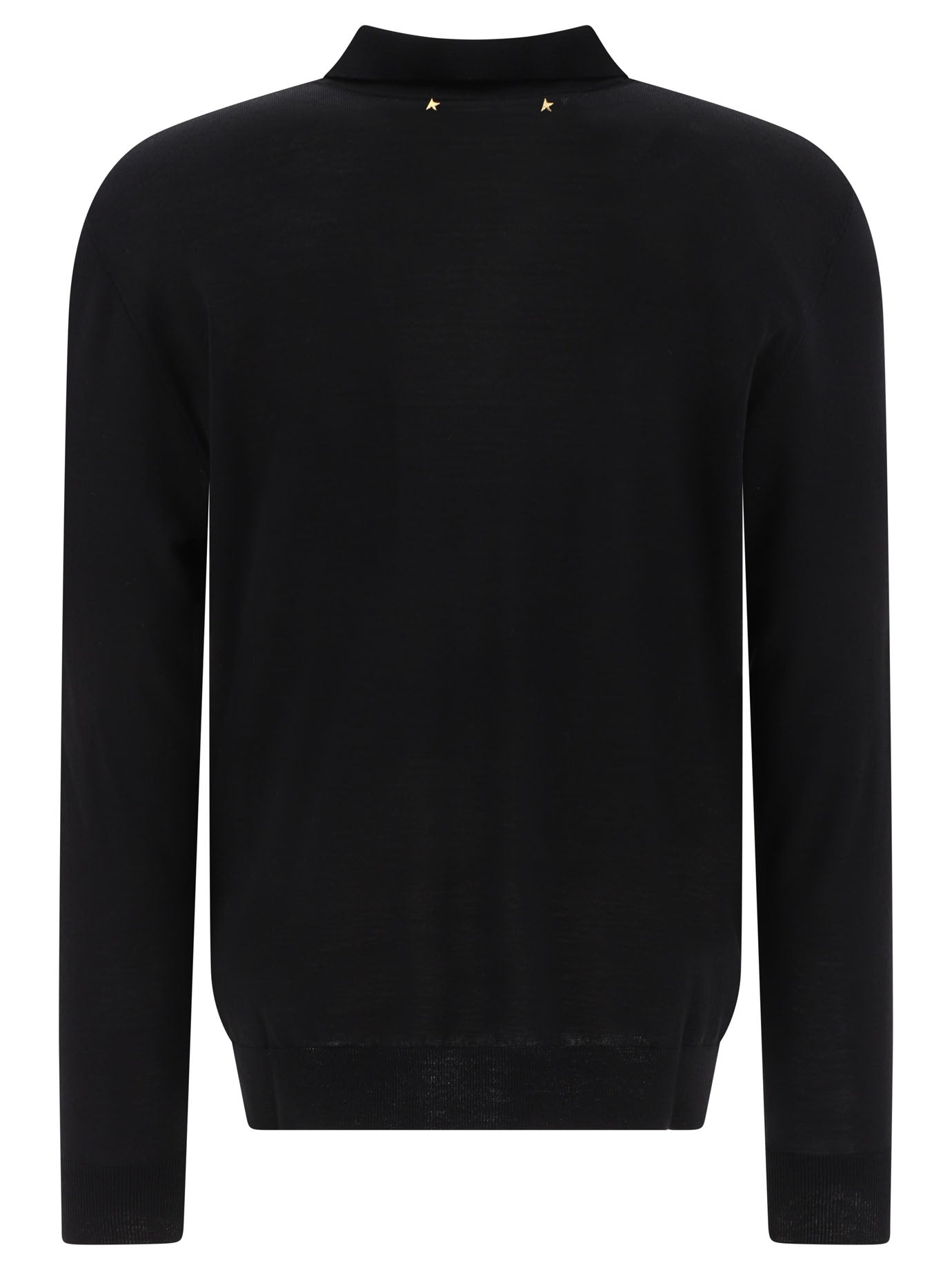 Golden Goose Wool Polo Sweater - Black