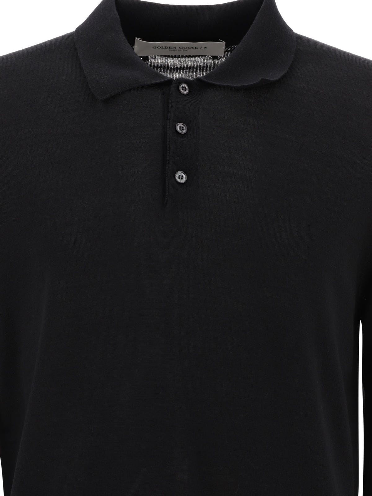 Golden Goose Wool Polo Sweater - Black