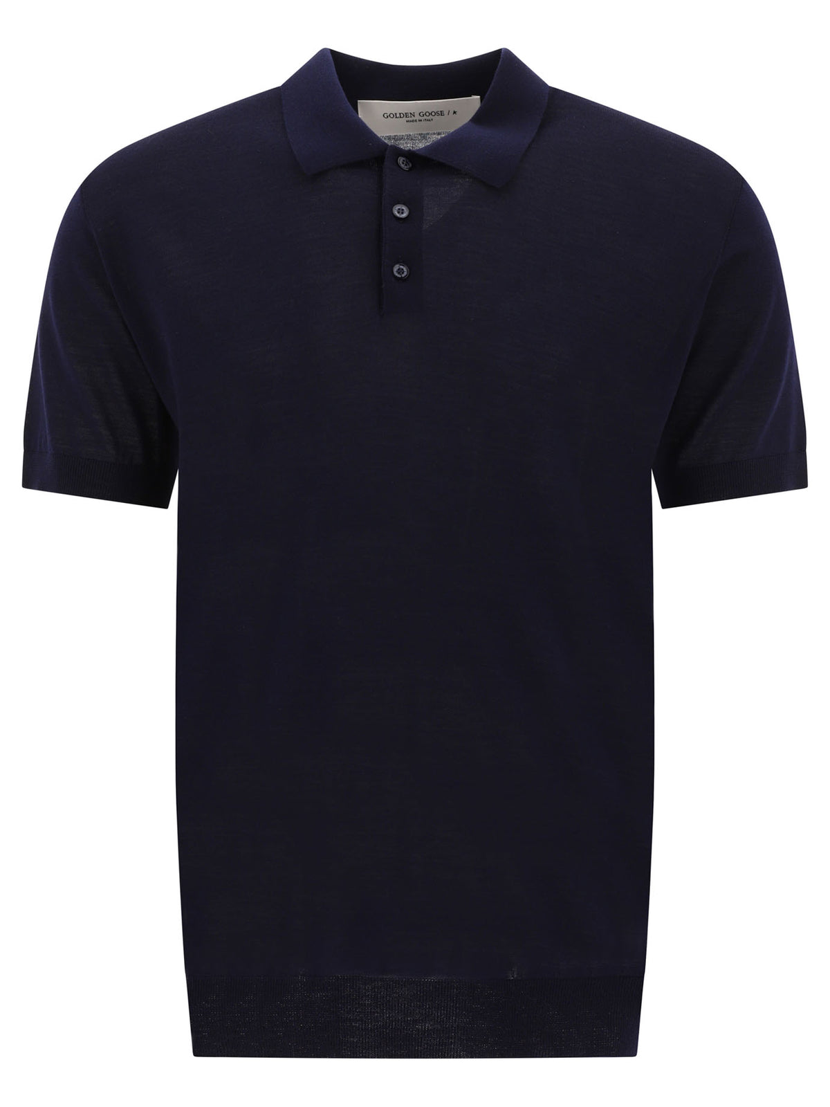 Golden Goose Merino wool button-down polo shirt - Blue