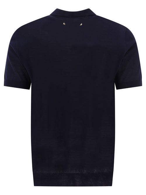 Golden Goose Merino wool button-down polo shirt - Blue