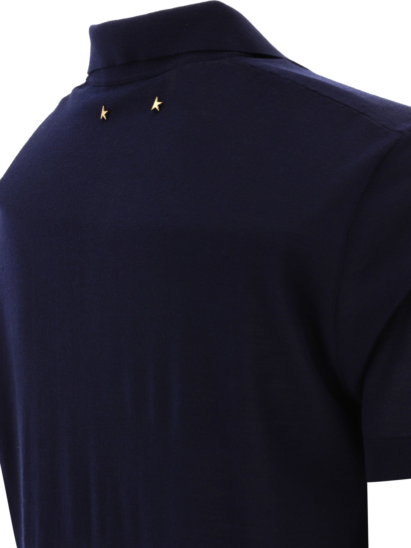Golden Goose Merino wool button-down polo shirt - Blue