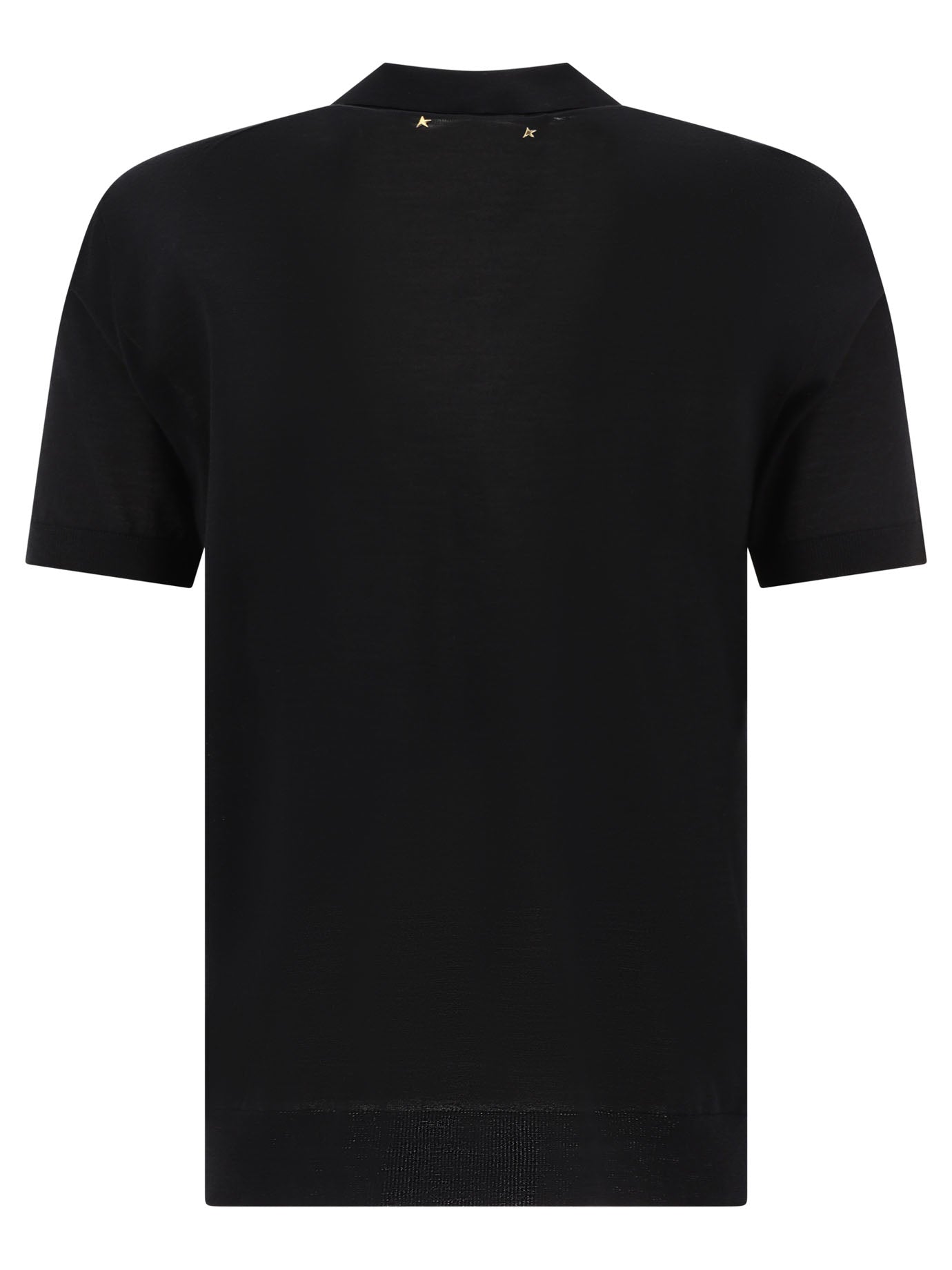 Golden Goose Merino wool button-down polo shirt - Black