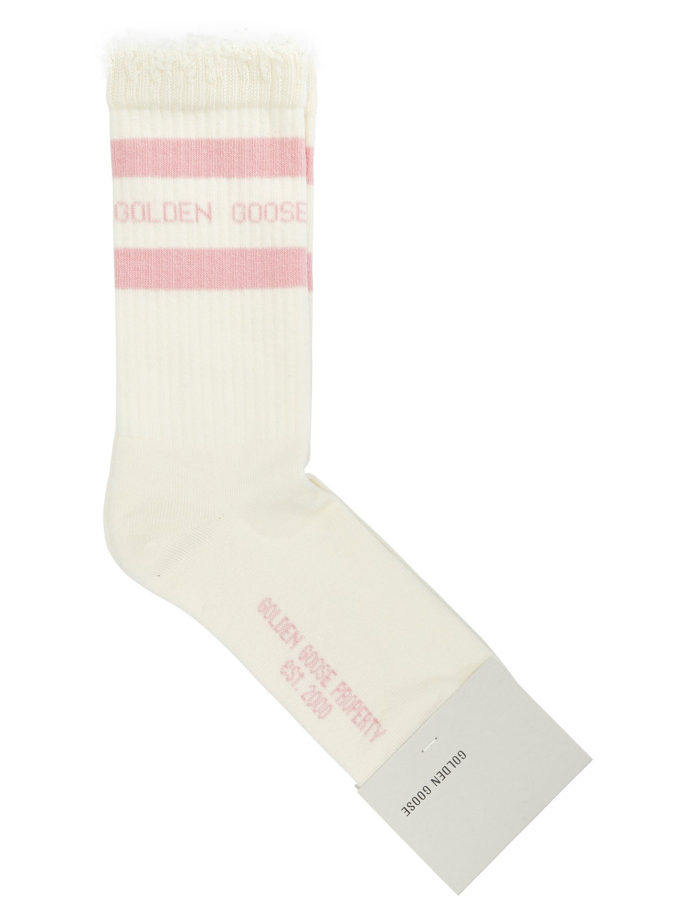 Golden Goose "Distressed" Sports Socks - Pink