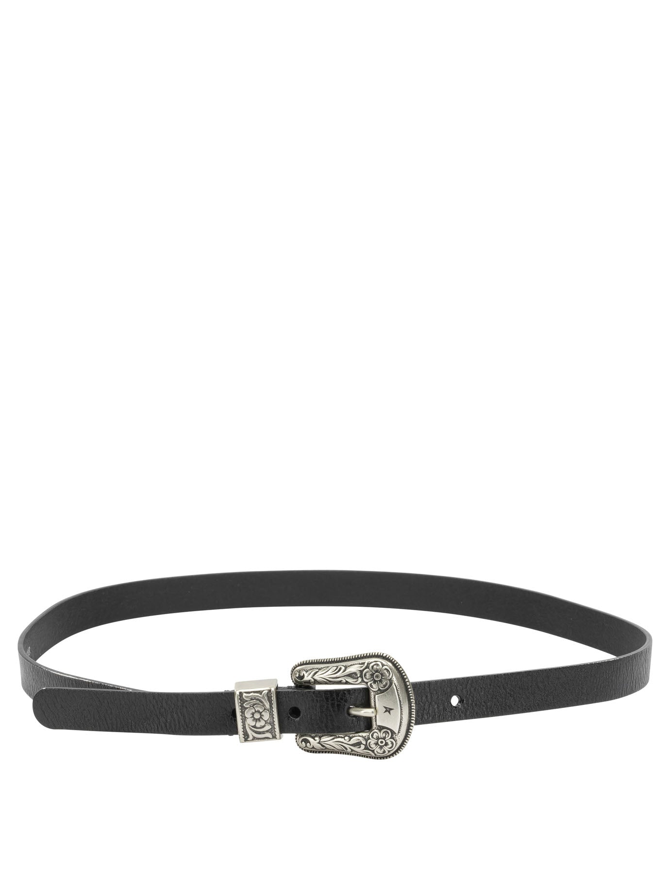 Golden Goose "Hip Lace" Leather Belt - Black