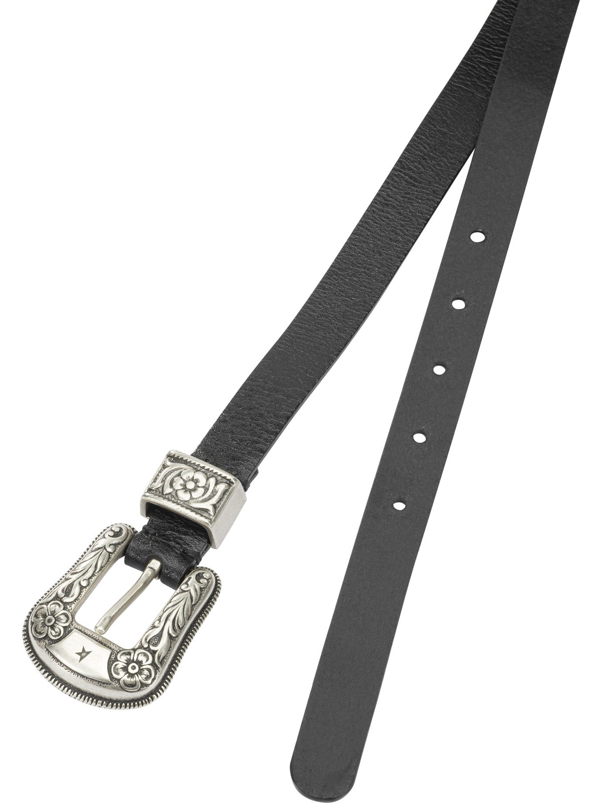 Golden Goose "Hip Lace" Leather Belt - Black