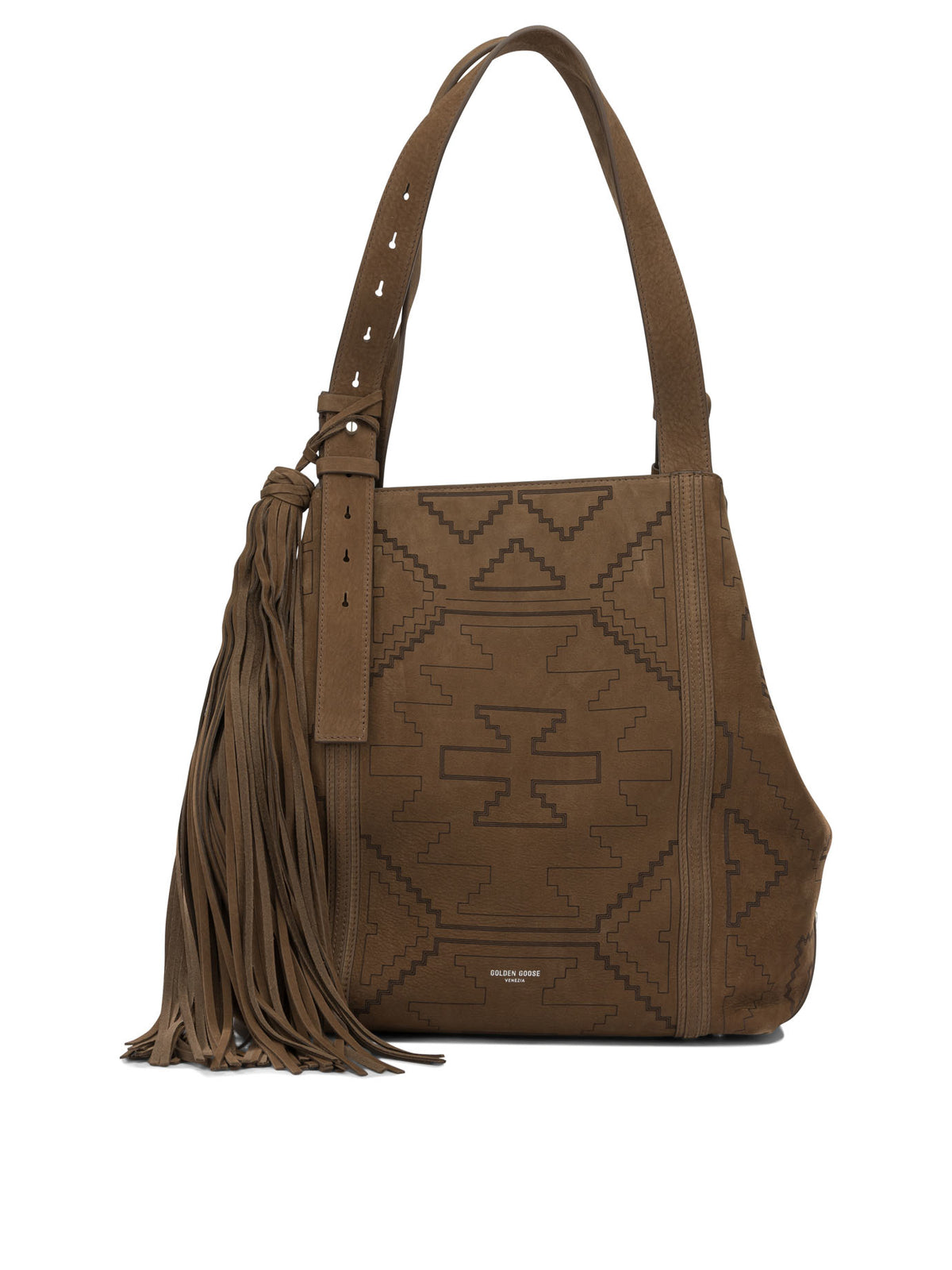Golden Goose "24/7 East West" Large Shoulder Bag - Brown