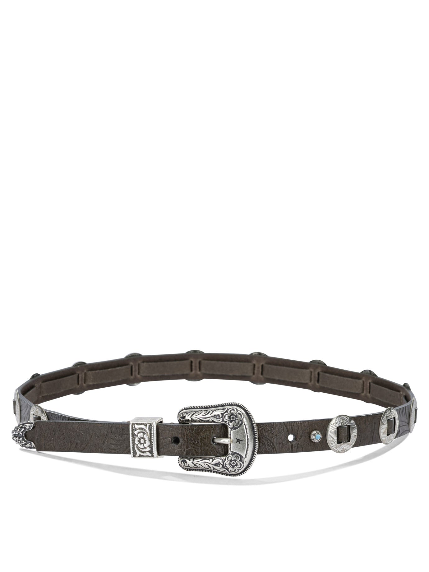 Golden Goose "Lace" Leather Belt - Green
