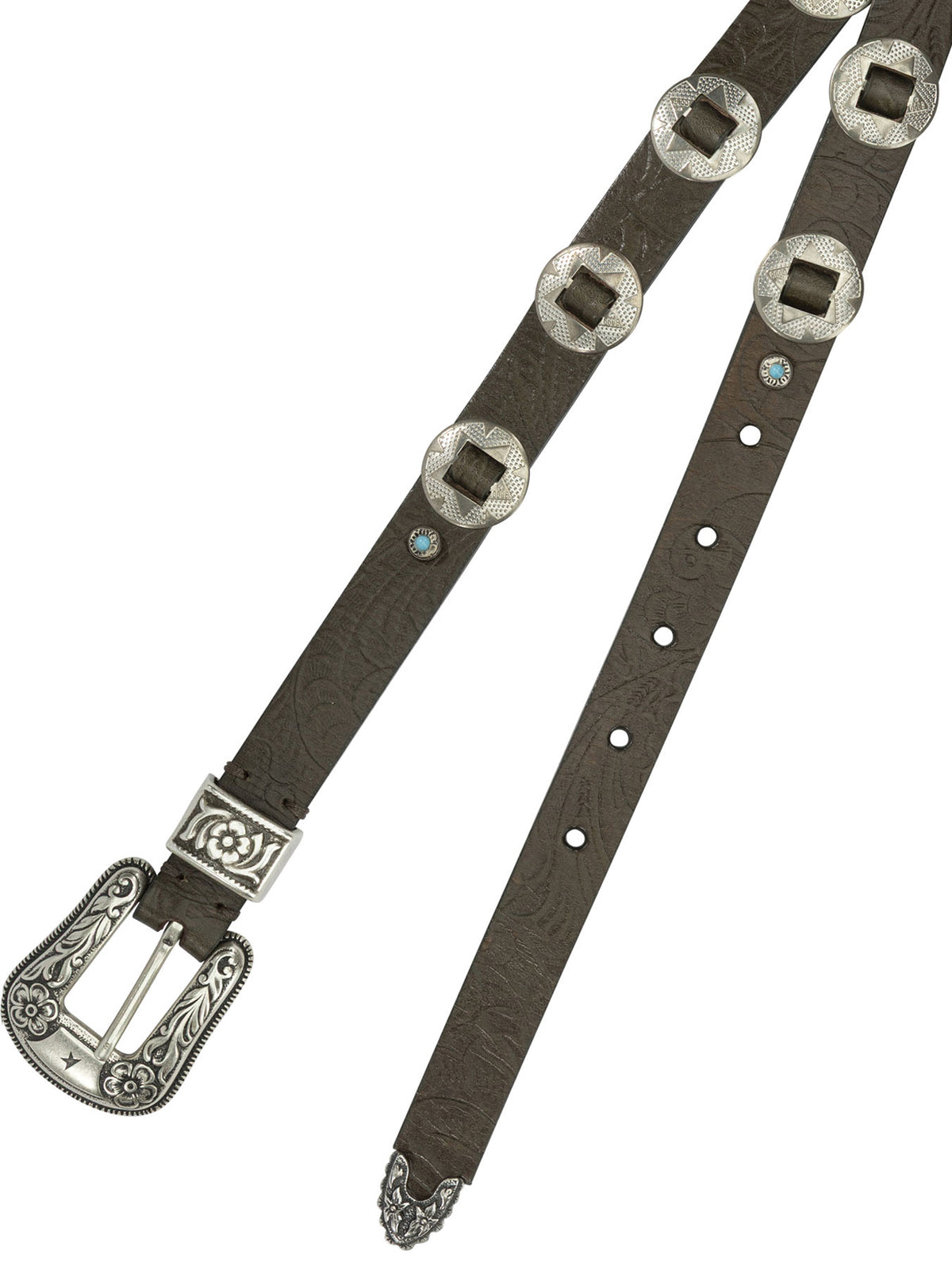 Golden Goose "Lace" Leather Belt - Green