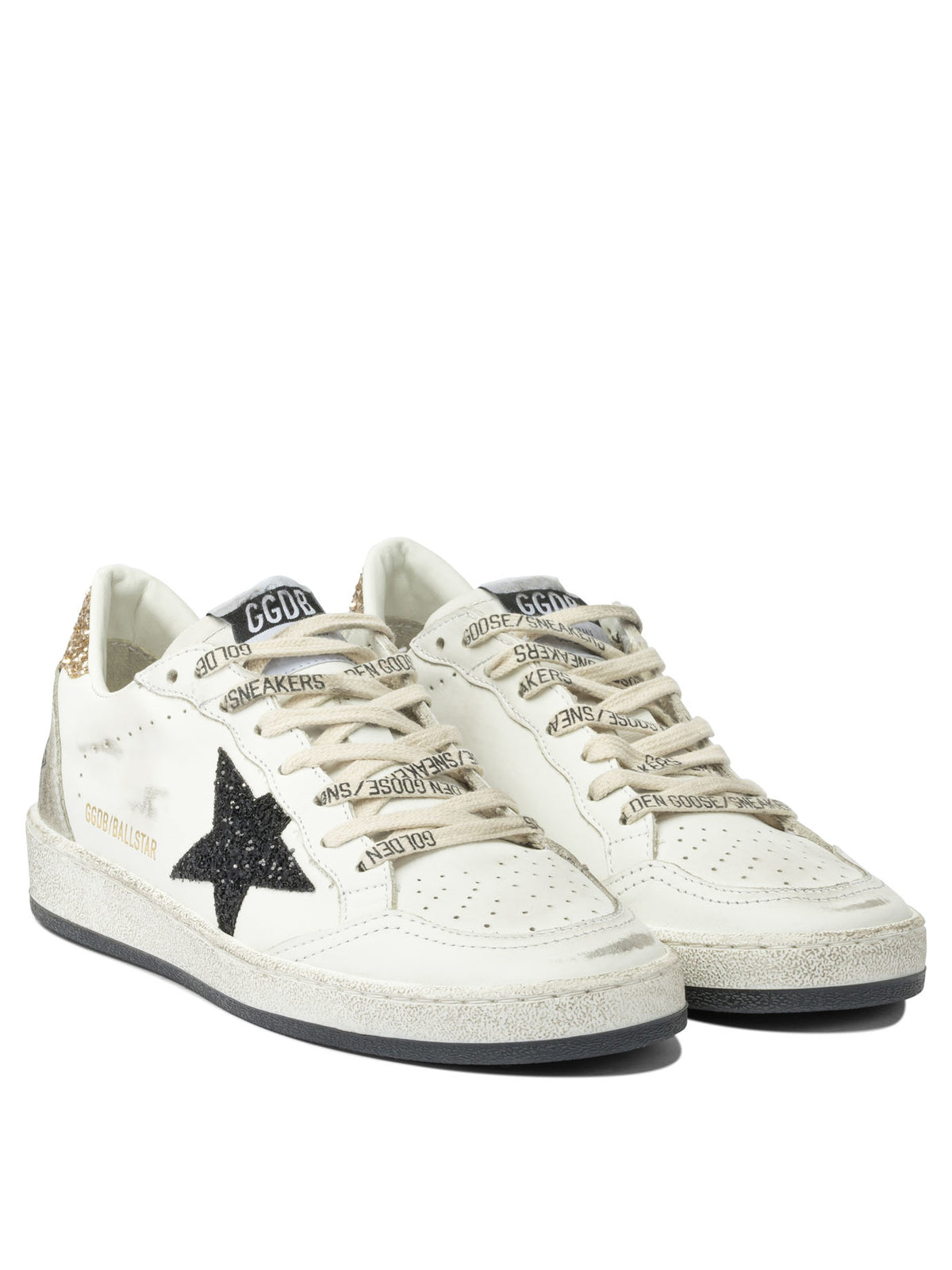 Golden Goose "Ball Star" Low-Top Sneakers - White