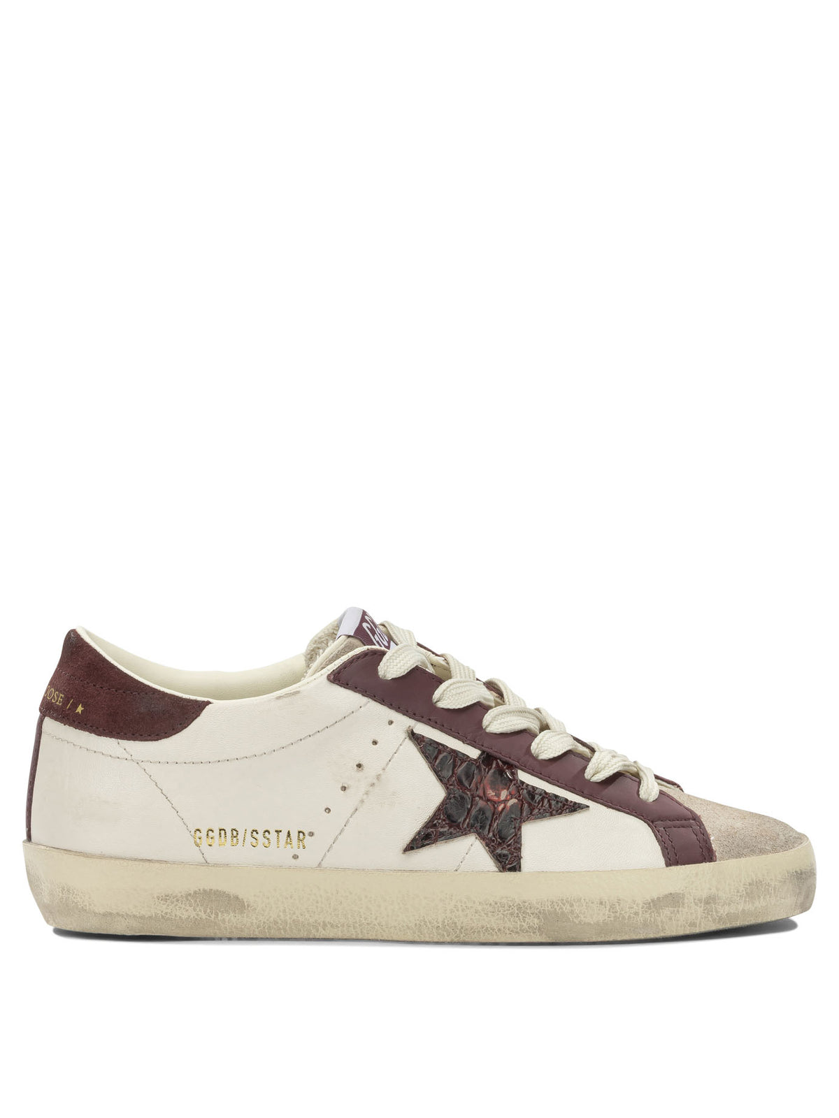 Golden Goose "Super Star" Low-Top Sneakers - Burgundy