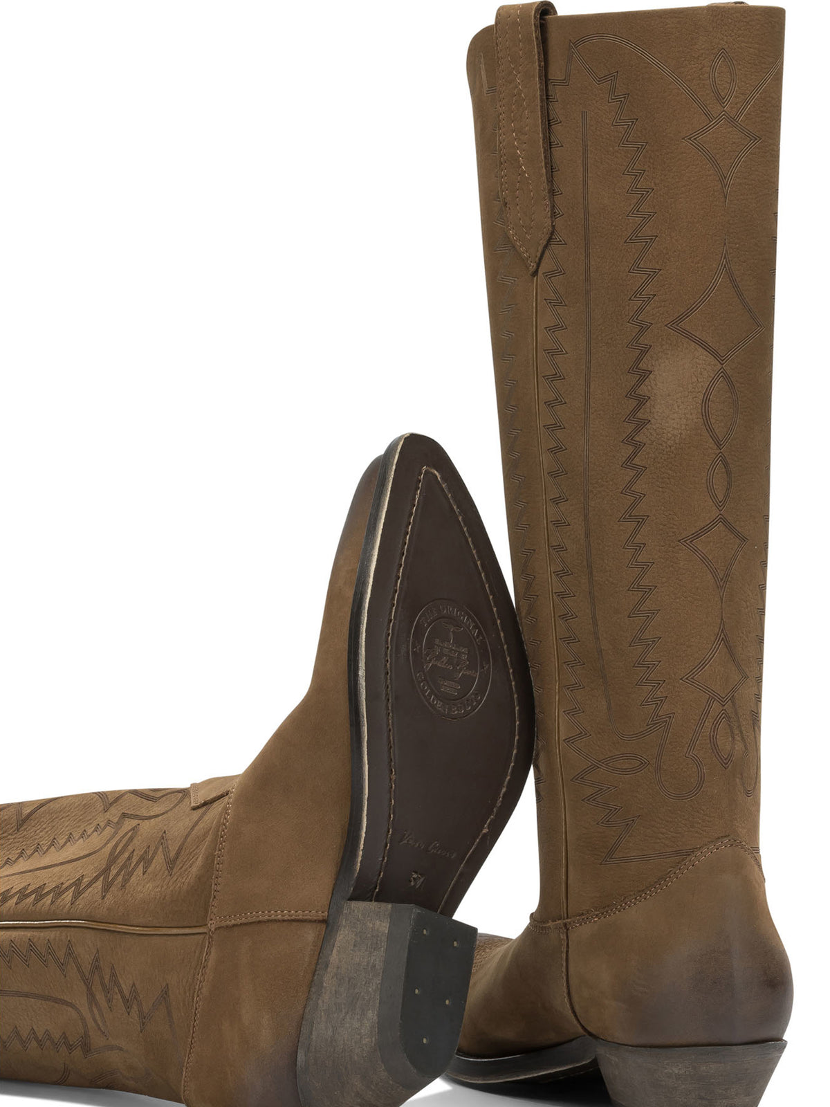 Golden Goose "Wish Star" Cowboy Boots - Brown