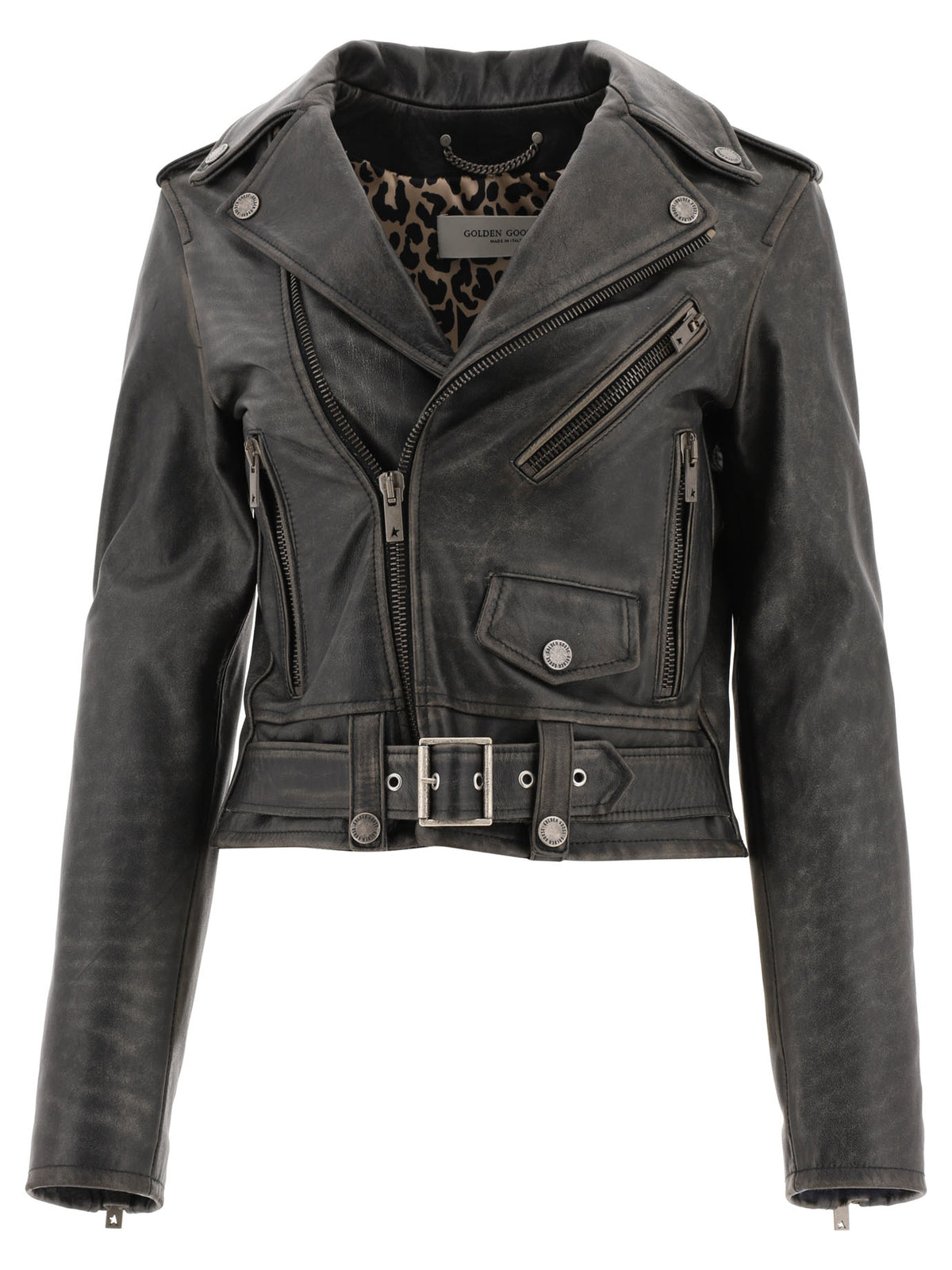 Golden Goose "Chiodo Destiny" Leather jacket - Black