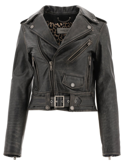 Golden Goose "Chiodo Destiny" Leather jacket - Black