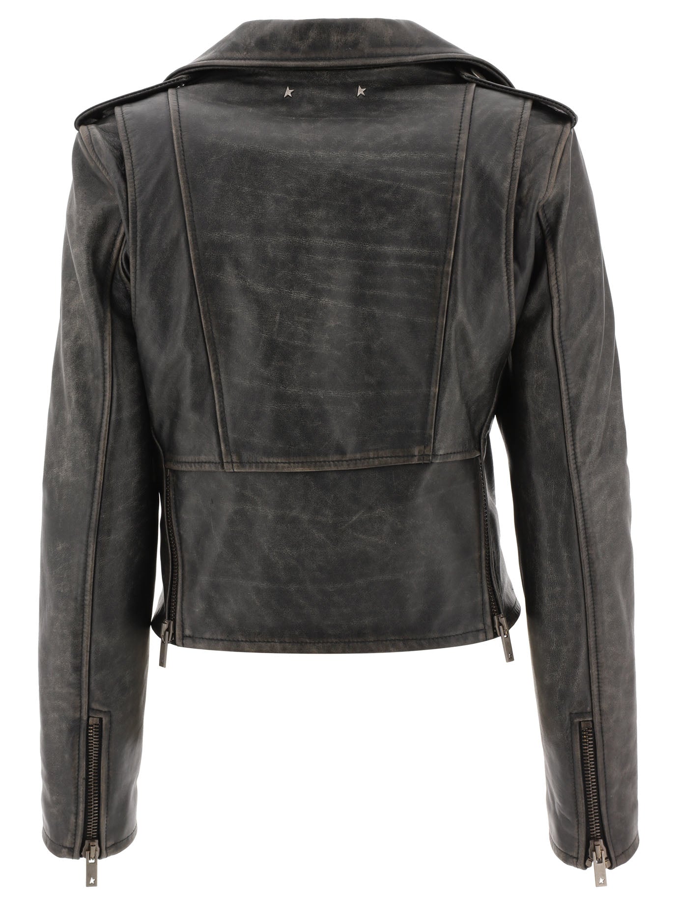 Golden Goose "Chiodo Destiny" Leather jacket - Black