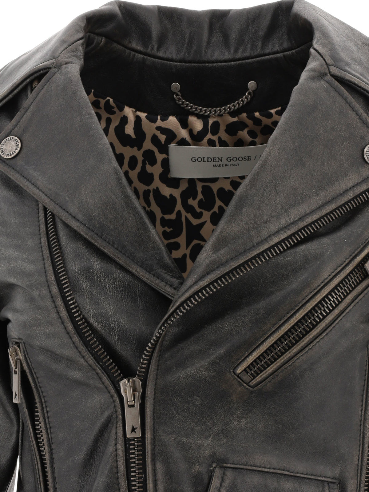 Golden Goose "Chiodo Destiny" Leather jacket - Black