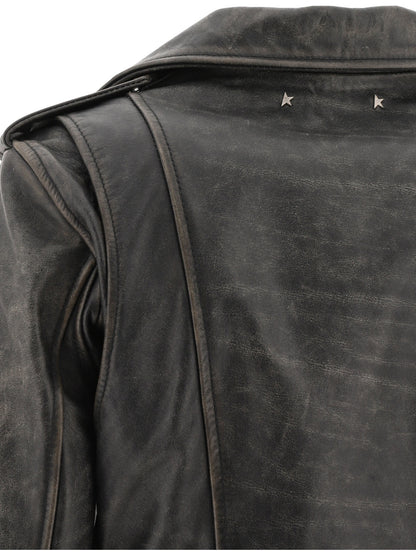Golden Goose "Chiodo Destiny" Leather jacket - Black