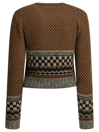 Golden Goose "Journey" Crew-Neck Sweater - Brown