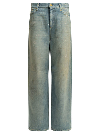 Golden Goose "Melody Boyfriend" Wide Leg Jeans - Light Blue