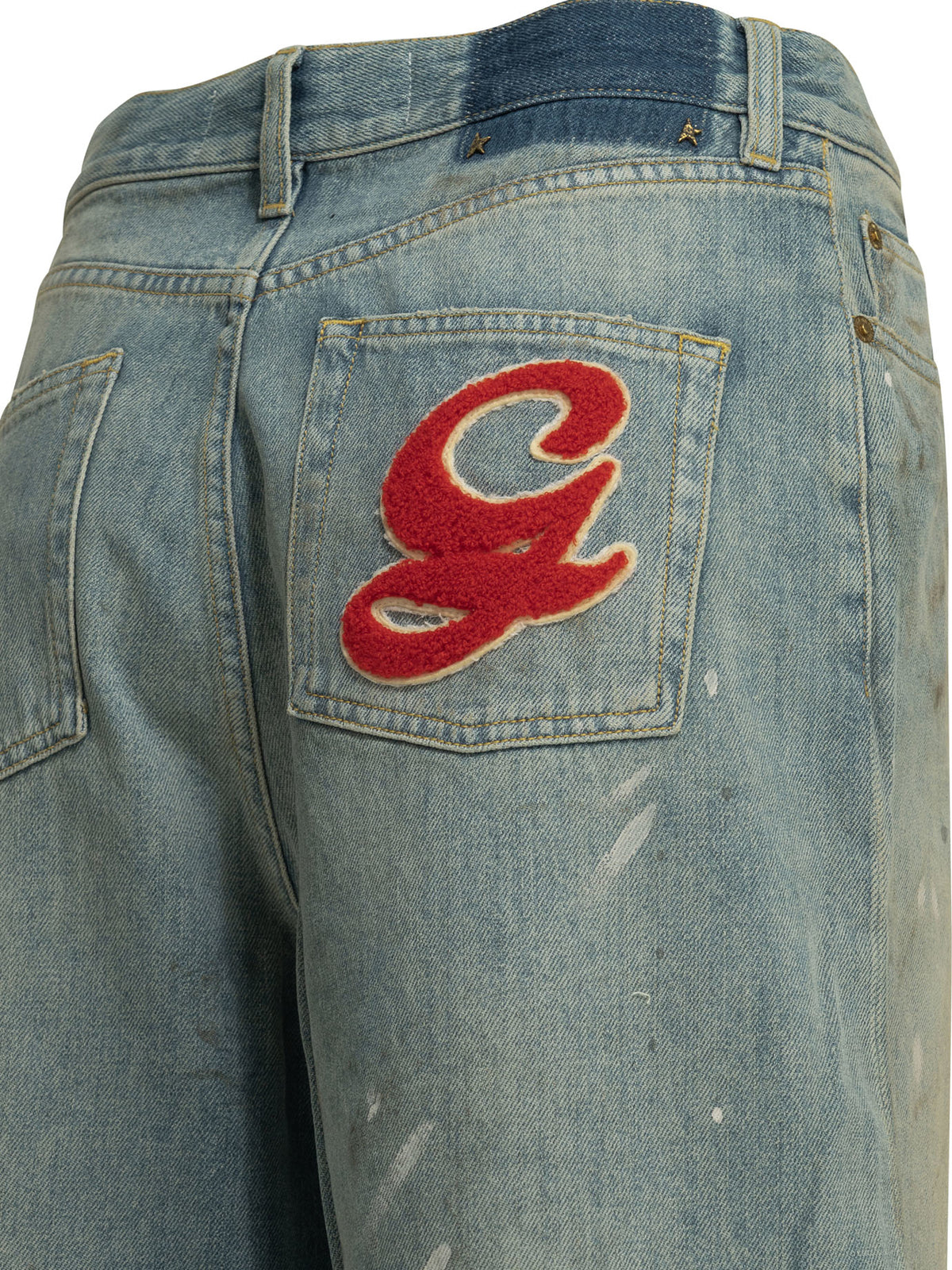 Golden Goose "Melody Boyfriend" Wide Leg Jeans - Light Blue