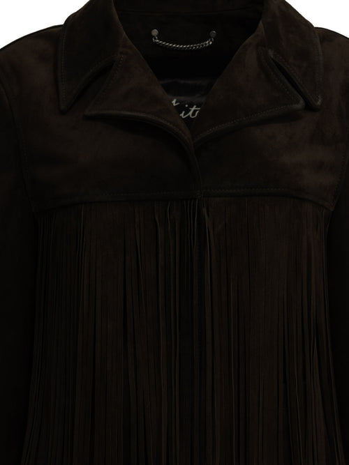 Golden Goose Fringed leather jacket - Brown
