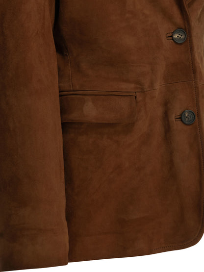 Golden Goose "Journey" leather jacket - Brown