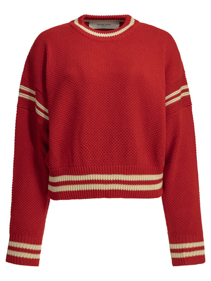 Golden Goose "Rachel" Crew-Neck Sweater - Red