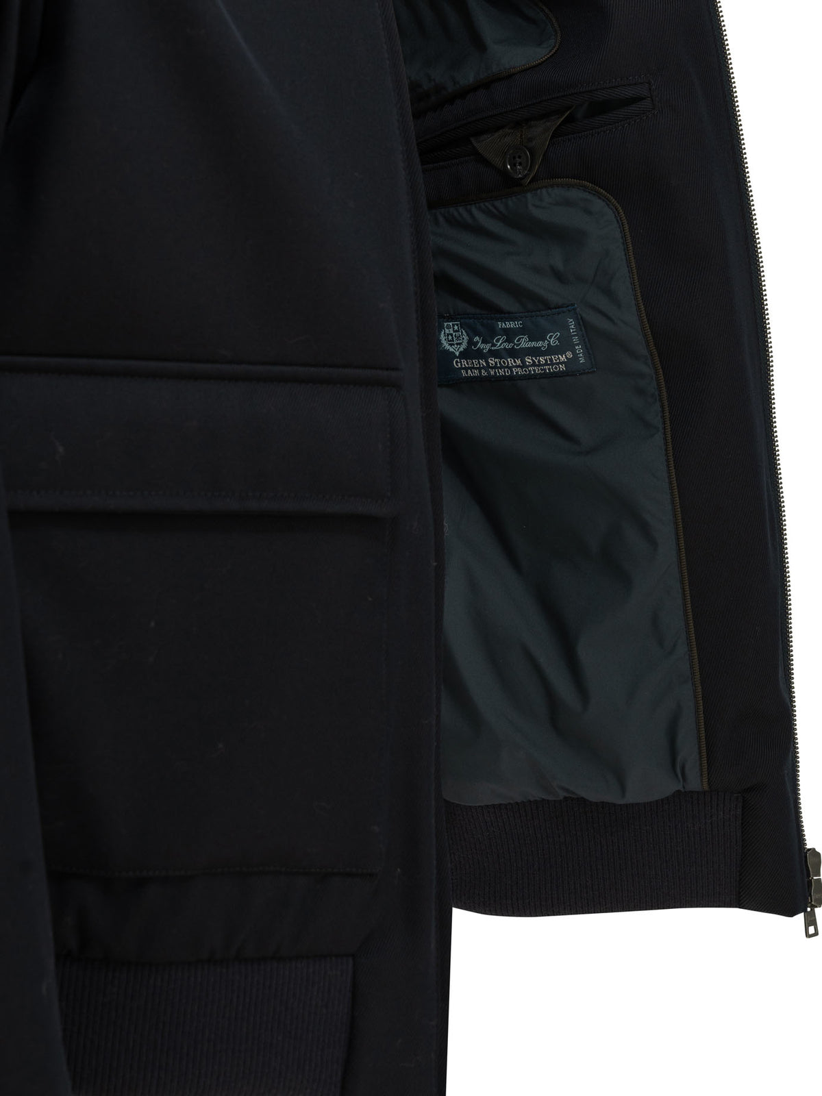 Herno "3 Layers Wool Storm" Bomber Jacket - Blue