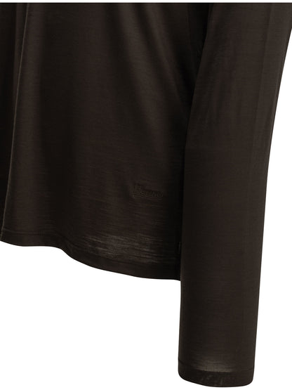 Herno Round-neck wool T-shirt - Brown