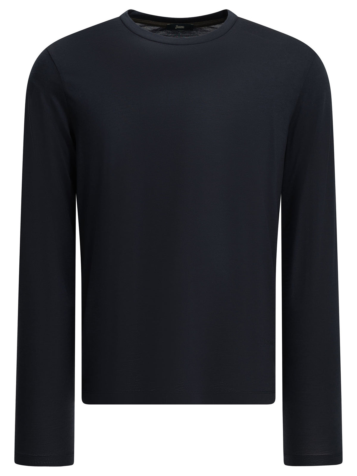 Herno Round-neck wool T-shirt - Blue