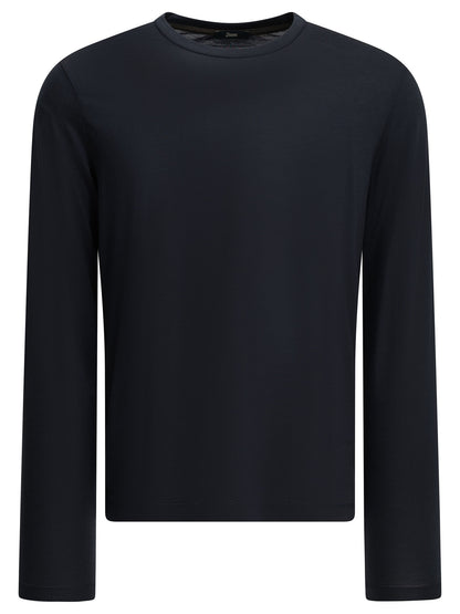 Herno Round-neck wool T-shirt - Blue