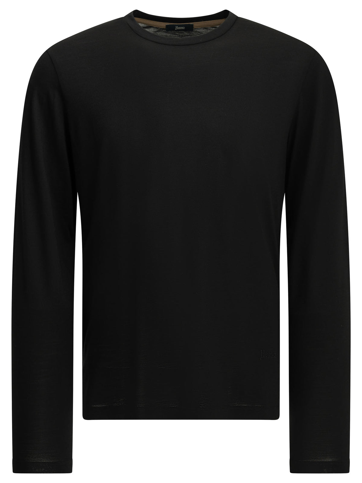 Herno Round-neck wool T-shirt - Black