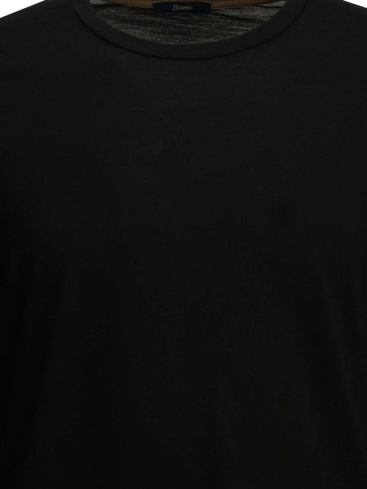 Herno Round-neck wool T-shirt - Black
