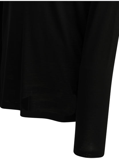 Herno Round-neck wool T-shirt - Black
