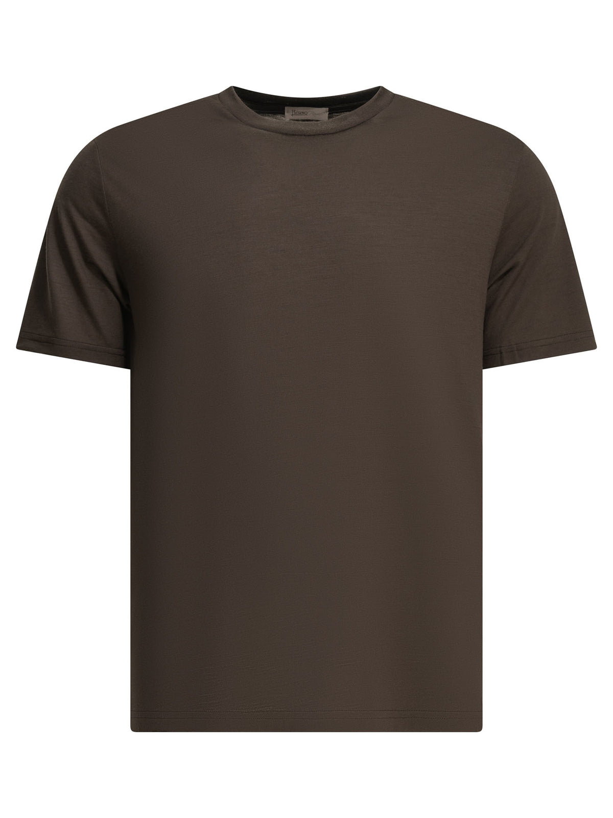 Herno "Resort Lana" Crew-Neck T-Shirt - Brown