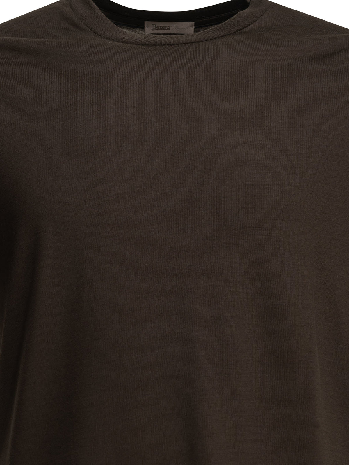 Herno "Resort Lana" Crew-Neck T-Shirt - Brown