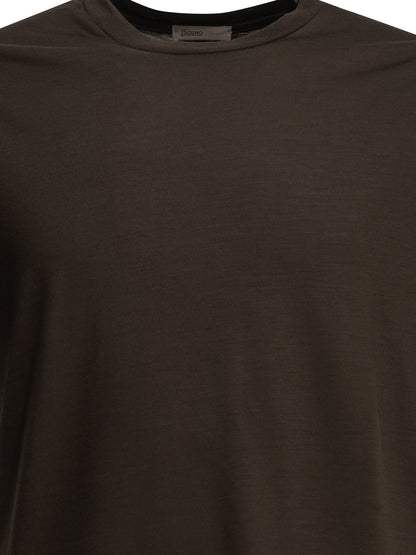 Herno "Resort Lana" Crew-Neck T-Shirt - Brown
